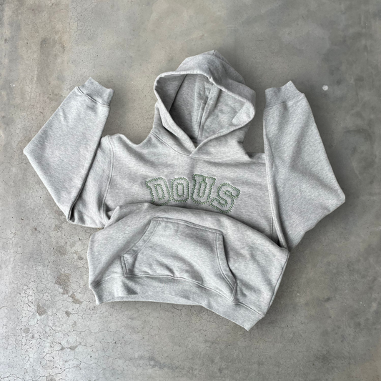 dous embroidered college hood (Green/Olive)