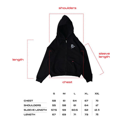 DOUS 'ZIP UP' HOODIE